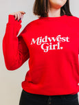 The Midwest Girl Midwest Girl Way Crew- Red