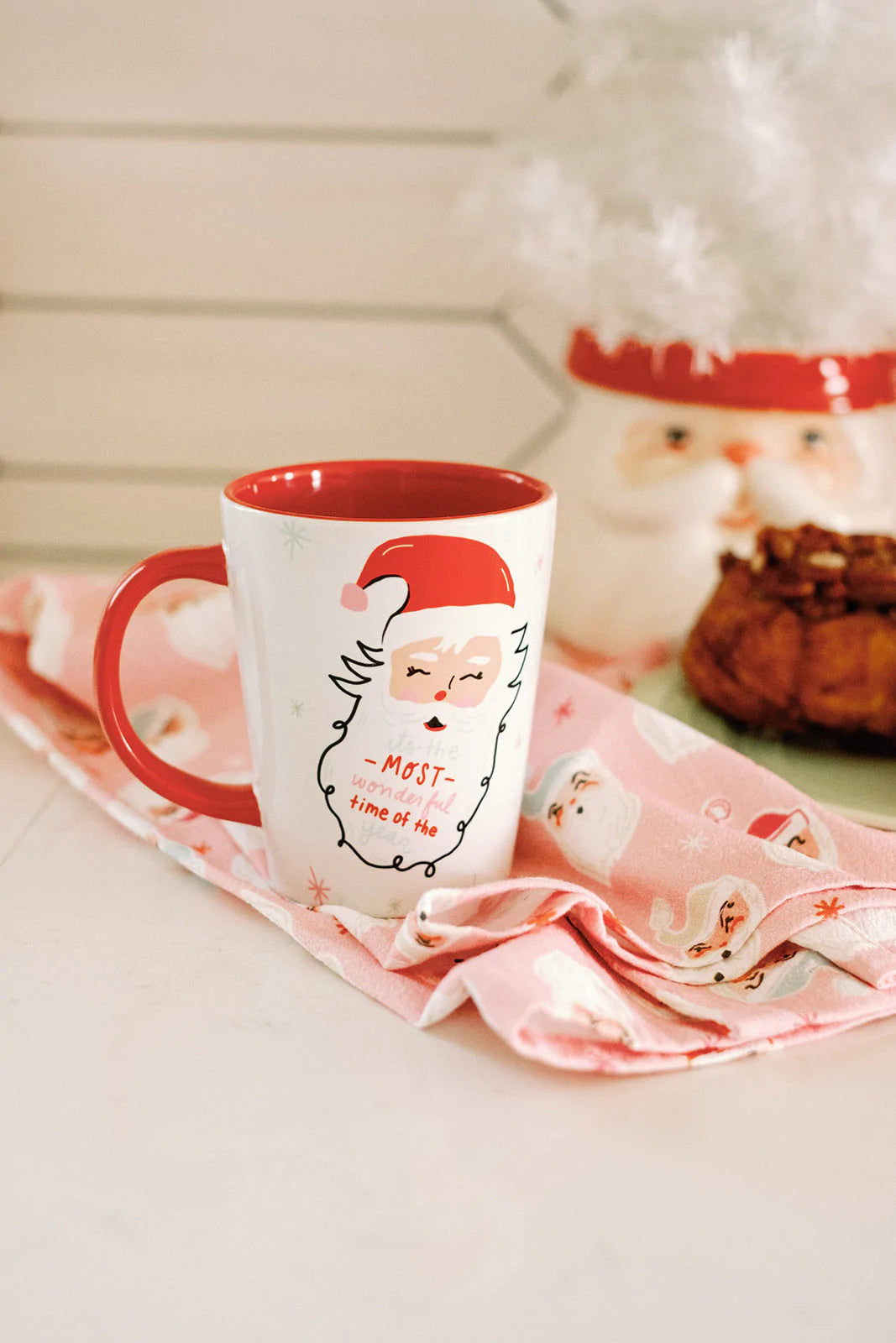 Doe A Deer Design It's the Most Wonderful Time Santa Mug