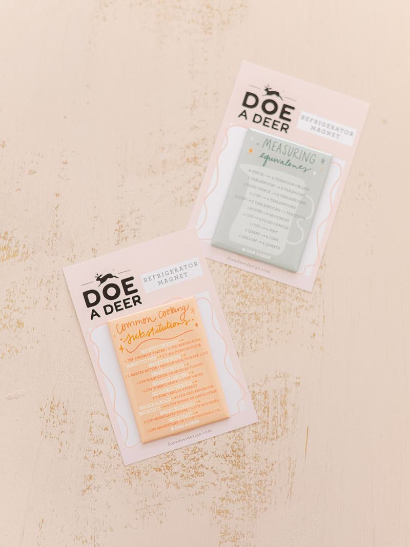 Doe A Deer Common Cooking Substitutions Magnet