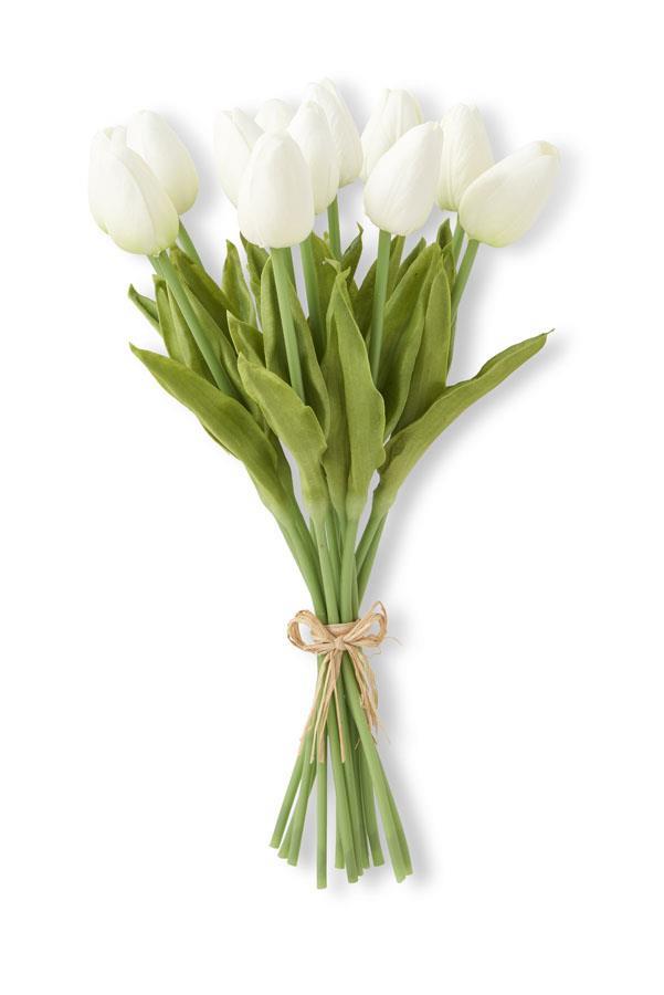 White Real Touch Tulip Bundle