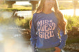 Midwest Girl Summer Long Sleeve- Flo Blue