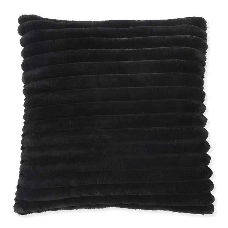 Black Faux Fur Pillow