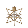 3-Dimensional Gold Metal & Glass Star Taper