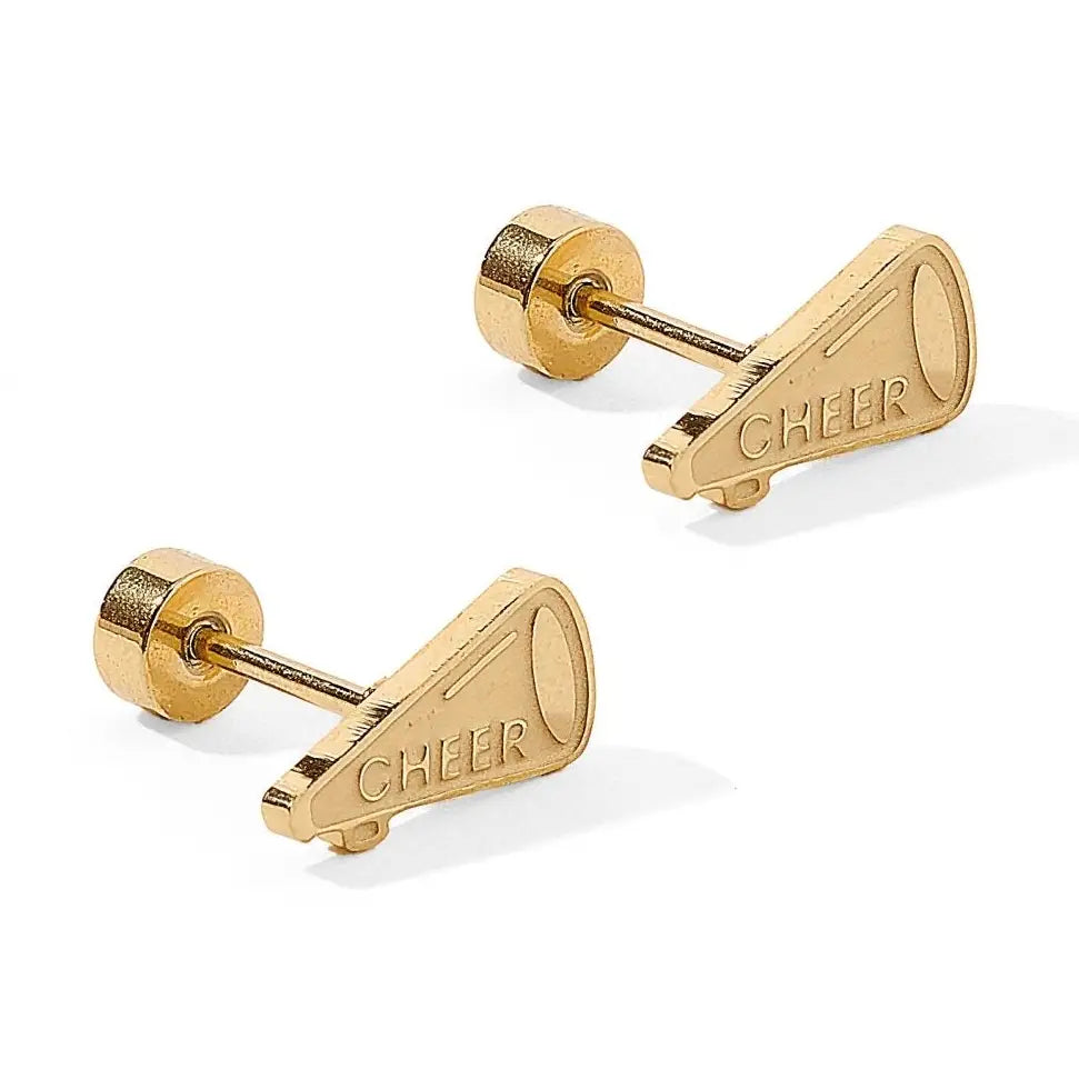 Cheer Screwback Stud Earrings