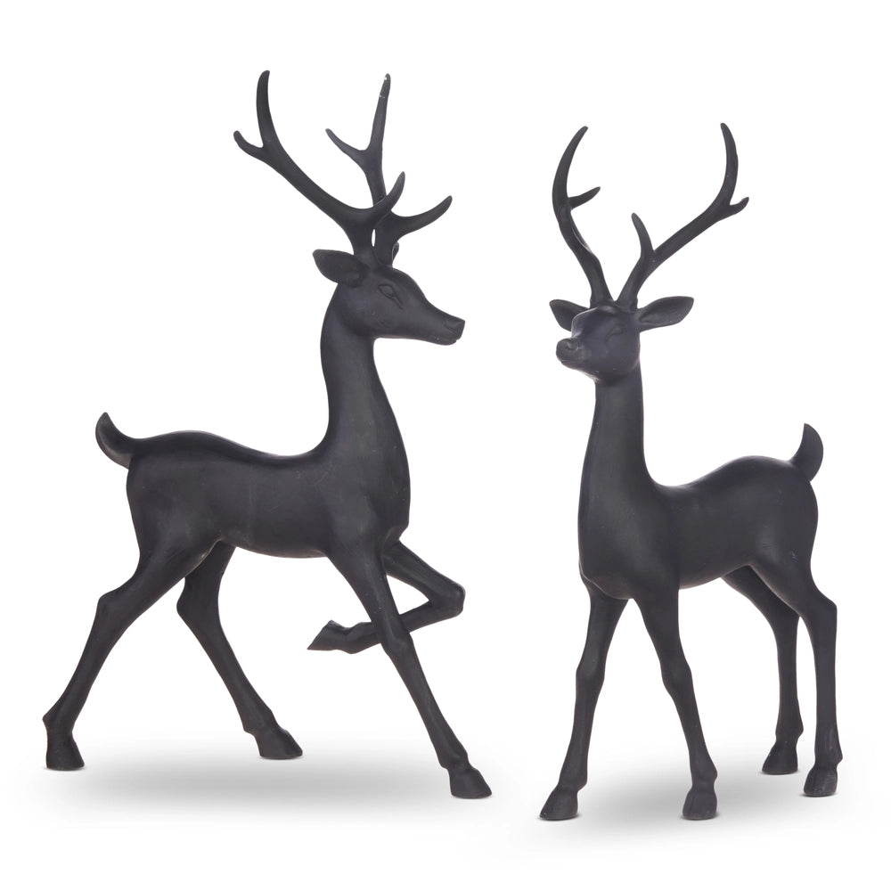 16.25" Black Deer- Set of 2