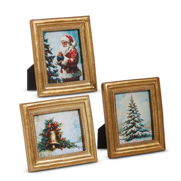 Traditional Winter Scene Framed Art