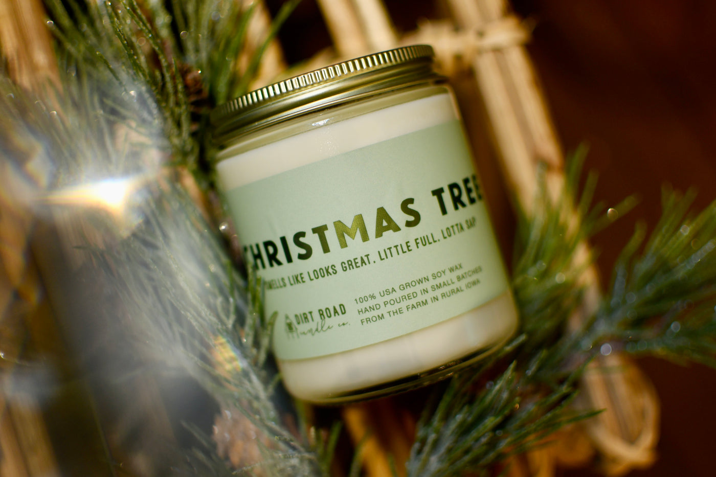 Dirt Road Candle Co Christmas Tree Candle
