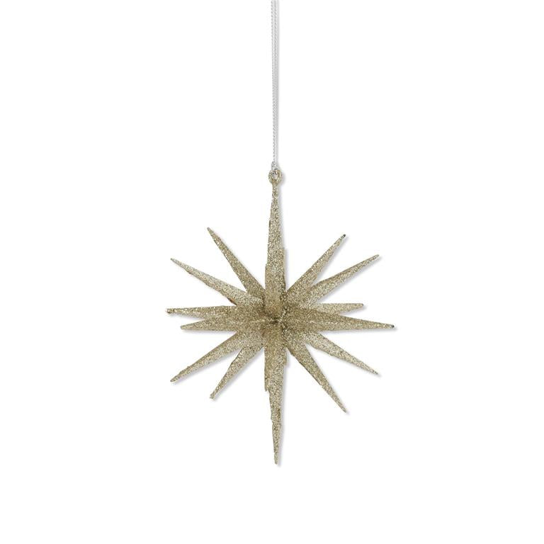 6 Inch 18 Point Glitter Star Ornament