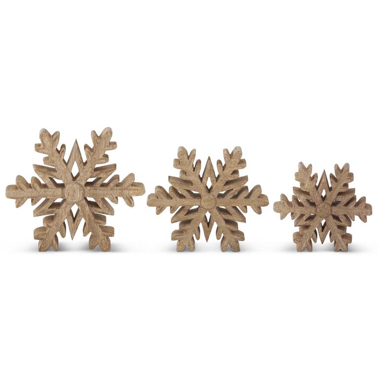 Mango Wood Snowflakes