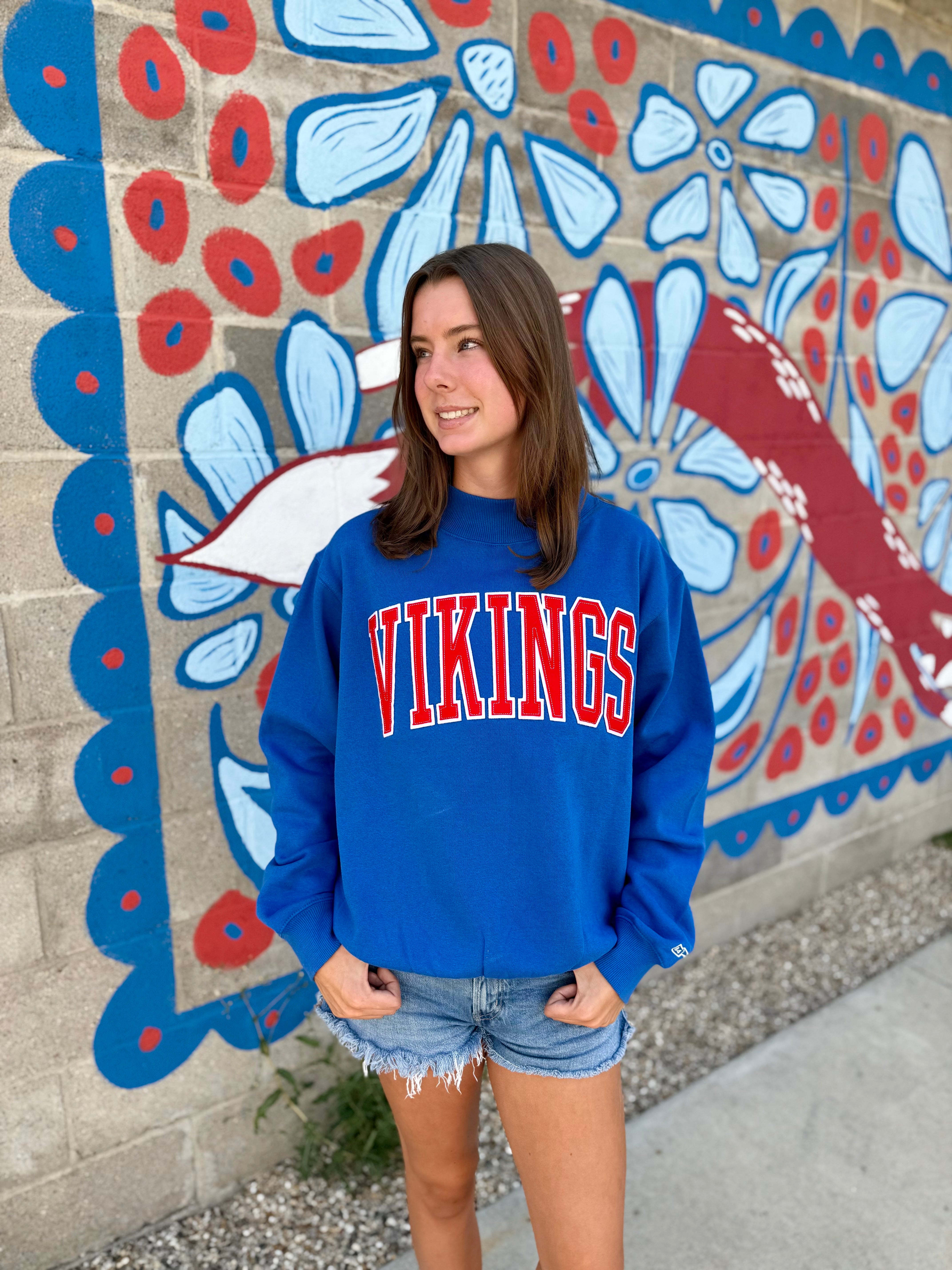 Decorah Mock Neck- Royal Blue