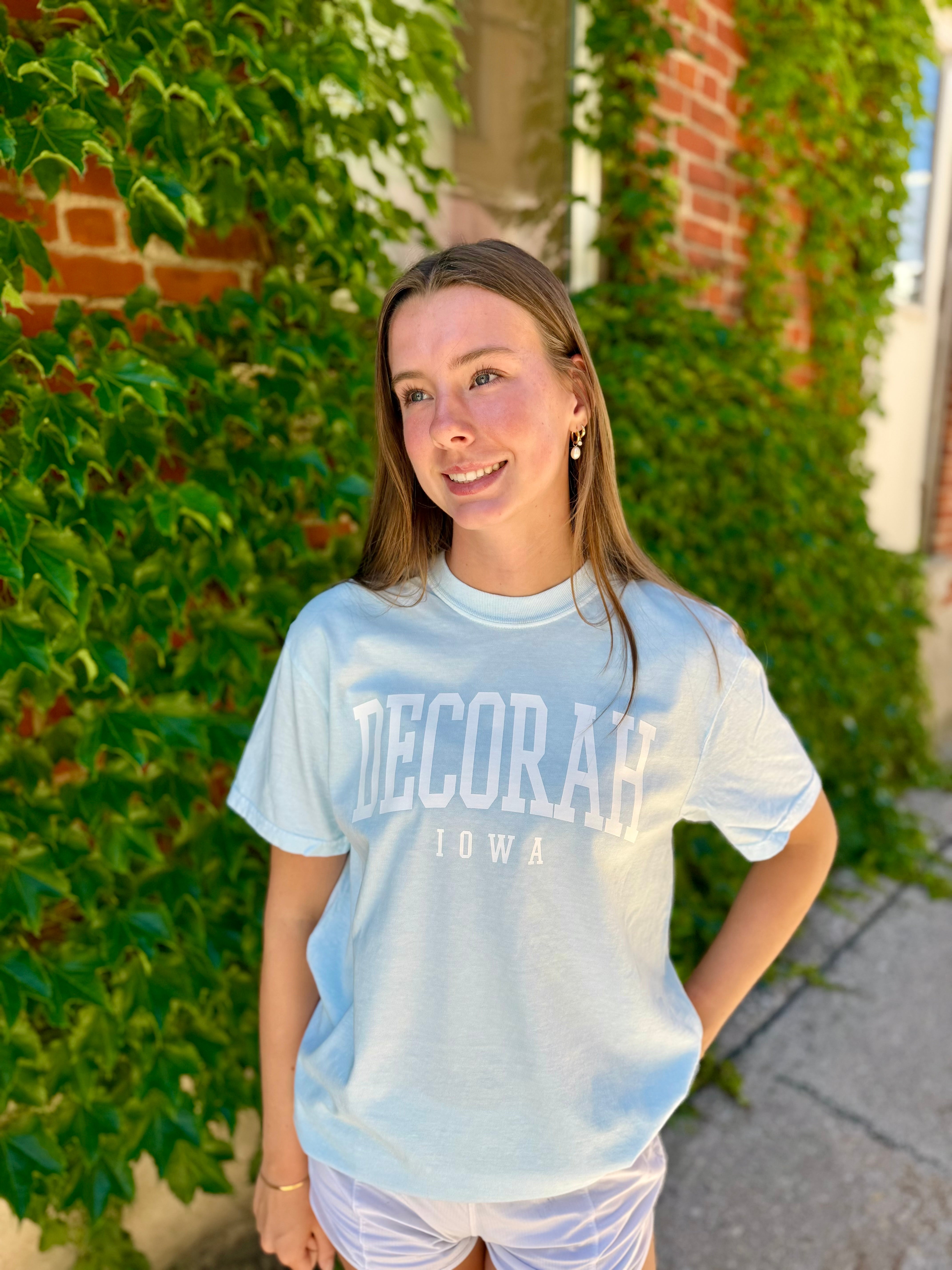 Decorah Tee- Chambray Blue