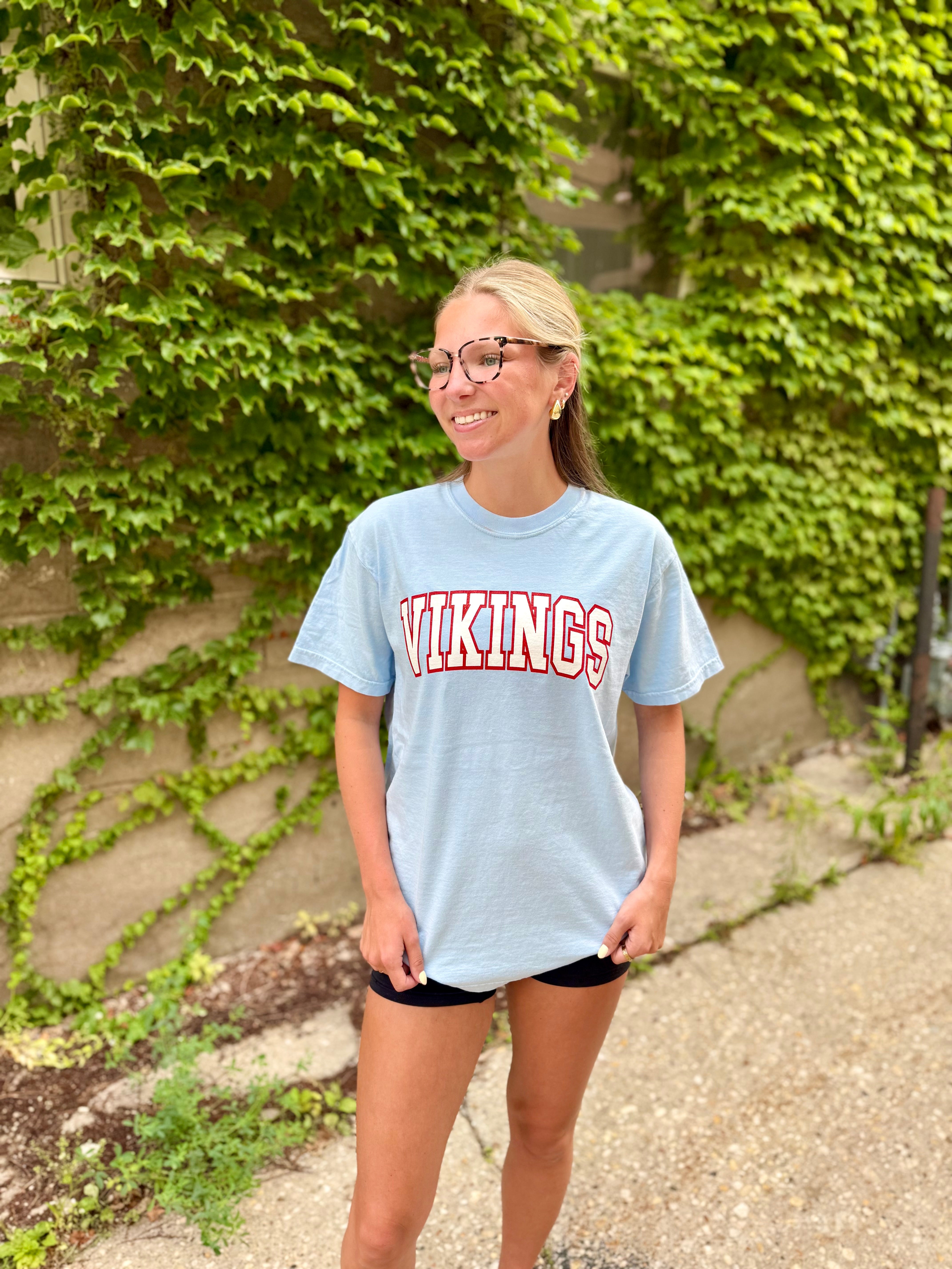 Decorah Vikings Tee-Hydrangea