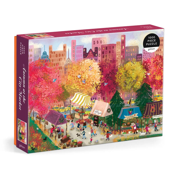 Autumn at the City Market 1000 Piece Puzzle