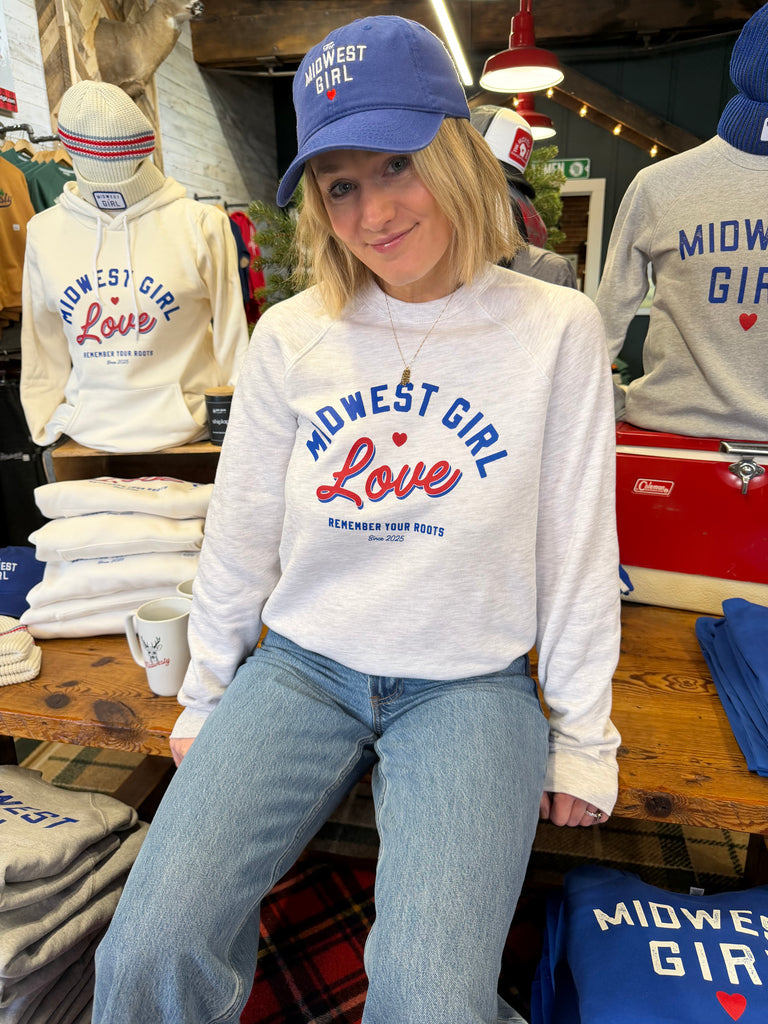 Midwest Girl Love Crew Ash