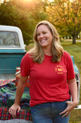 The Midwest Girl Iowa Tee-Red