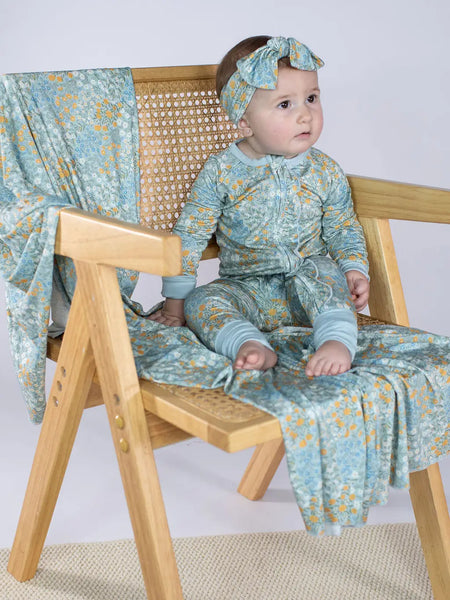 Blue Meadow Zip Up PJs