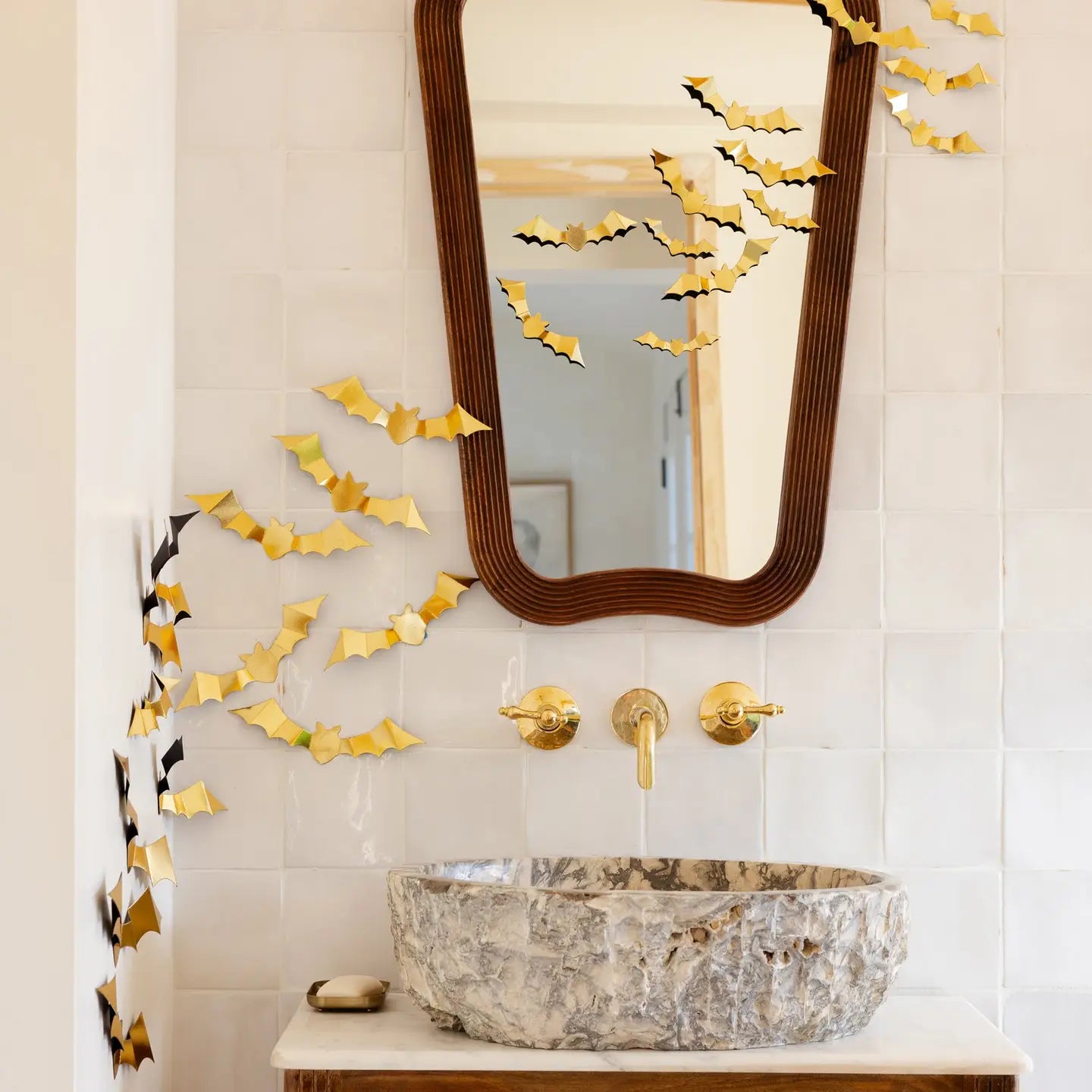 Gold Hall Decor Bats
