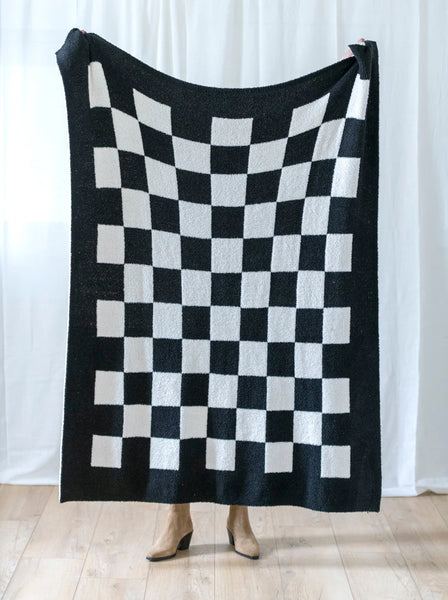 Checkered Reversible Throw Black/White