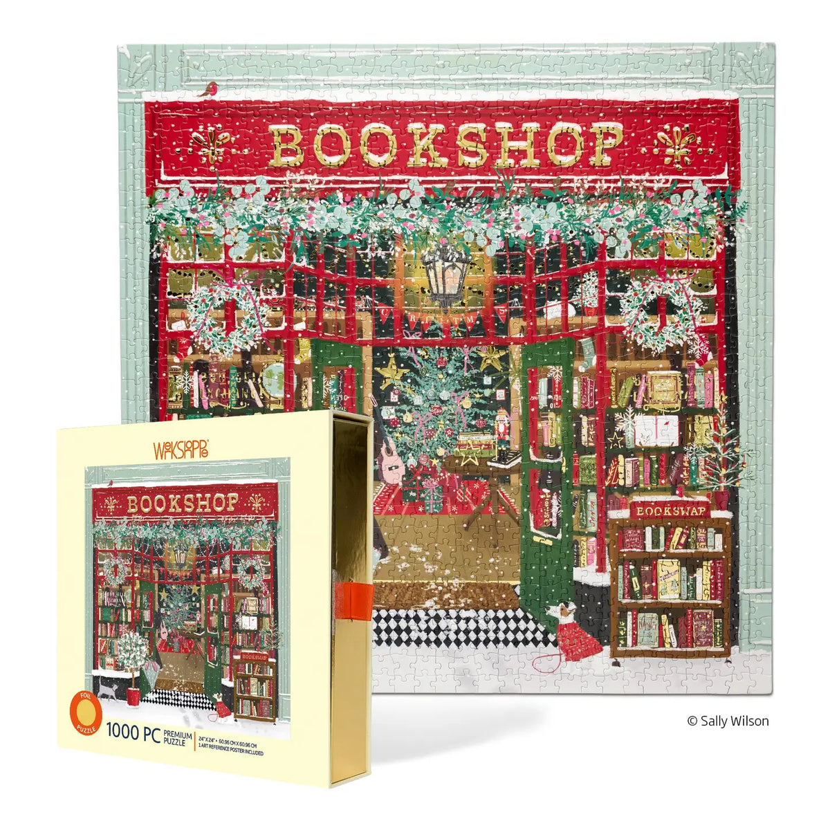 Festive Bookshop 1000 Piece Puzzle
