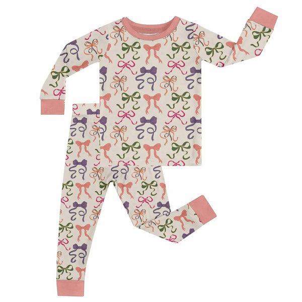 Bows Long Sleeve Toddler PJS