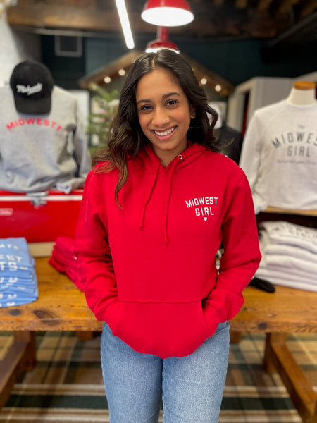 The Midwest Girl Hoodie- Red