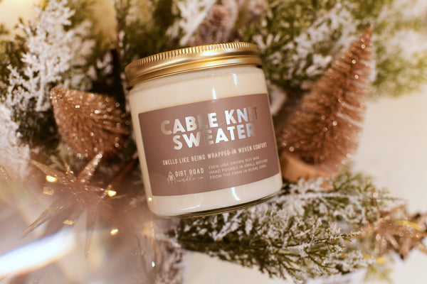 Cable Knit Sweater Candle