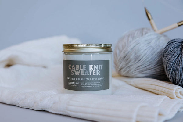 Cable Knit Sweater Candle