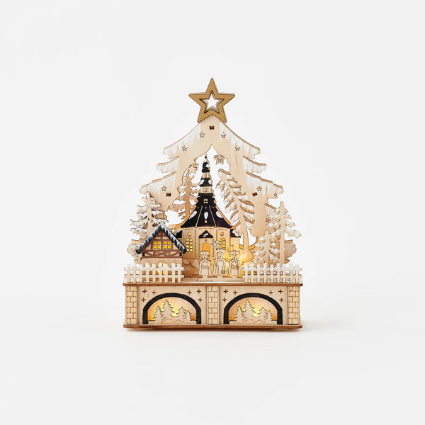 Lighted Church Scene