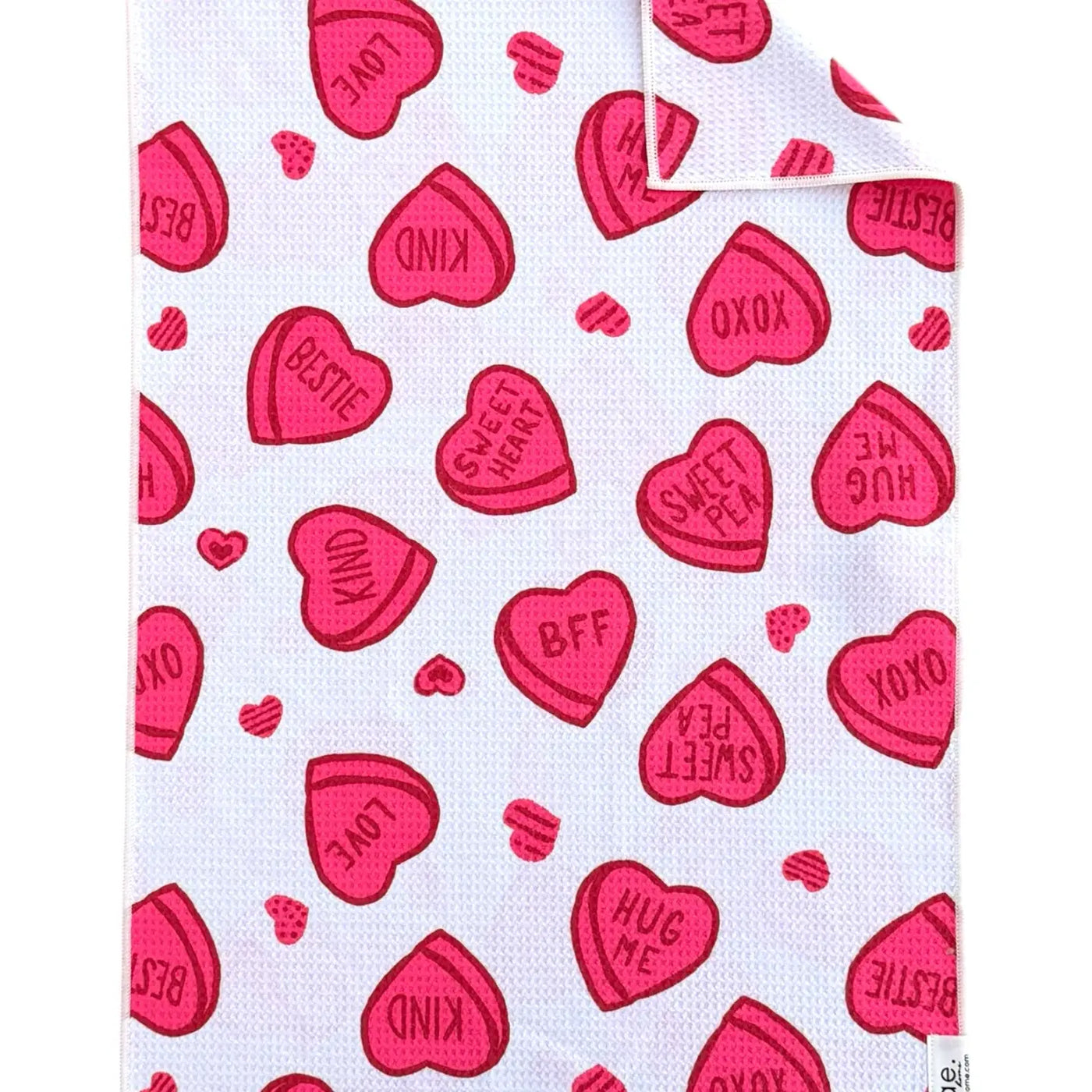 Candy Hearts Double Sided Hand Towel