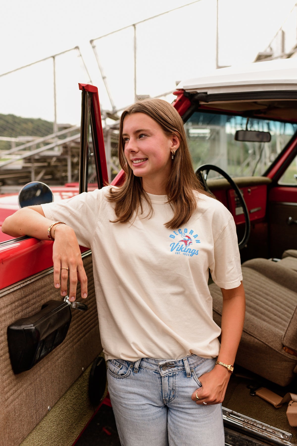 Decorah Vikings Tee-Ivory