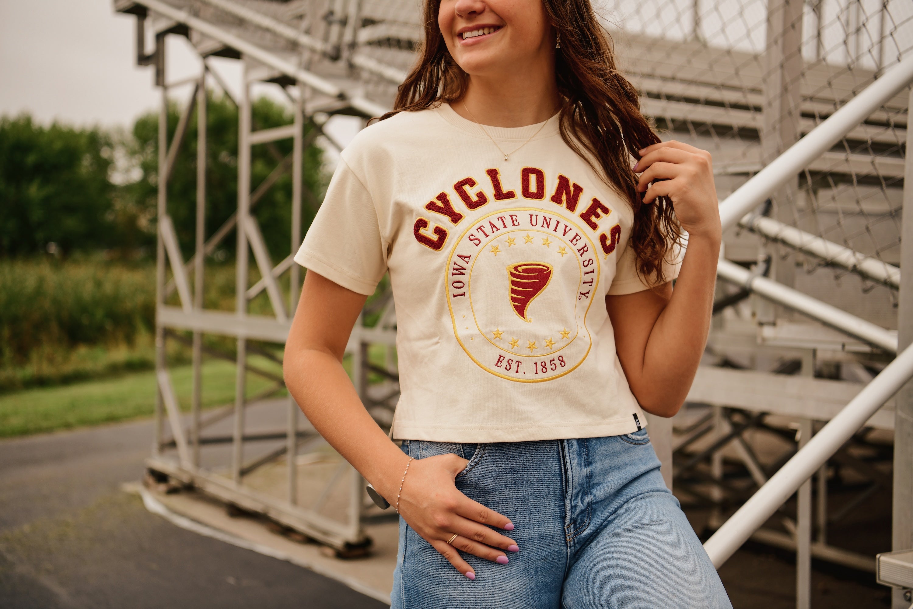 ISU Sayler Star Heavyweight Crop Tee