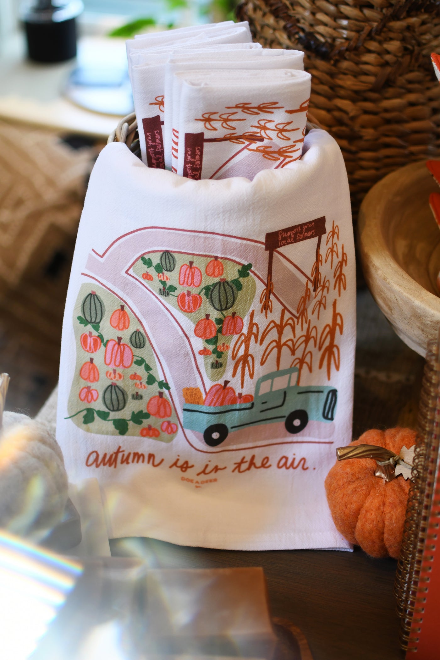 Autumn Is In The Air Flour Sack Towel