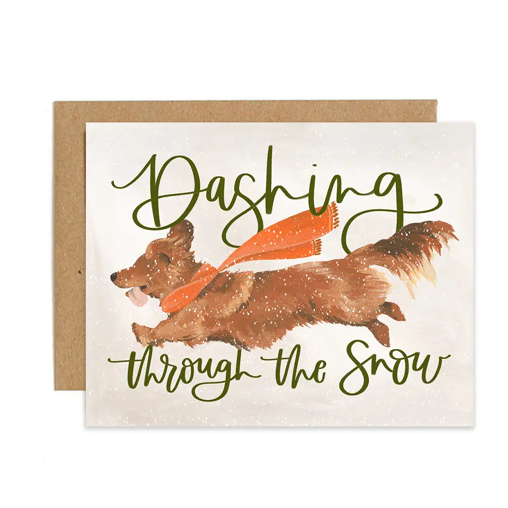 Dashing Through The Snow Greeting Card