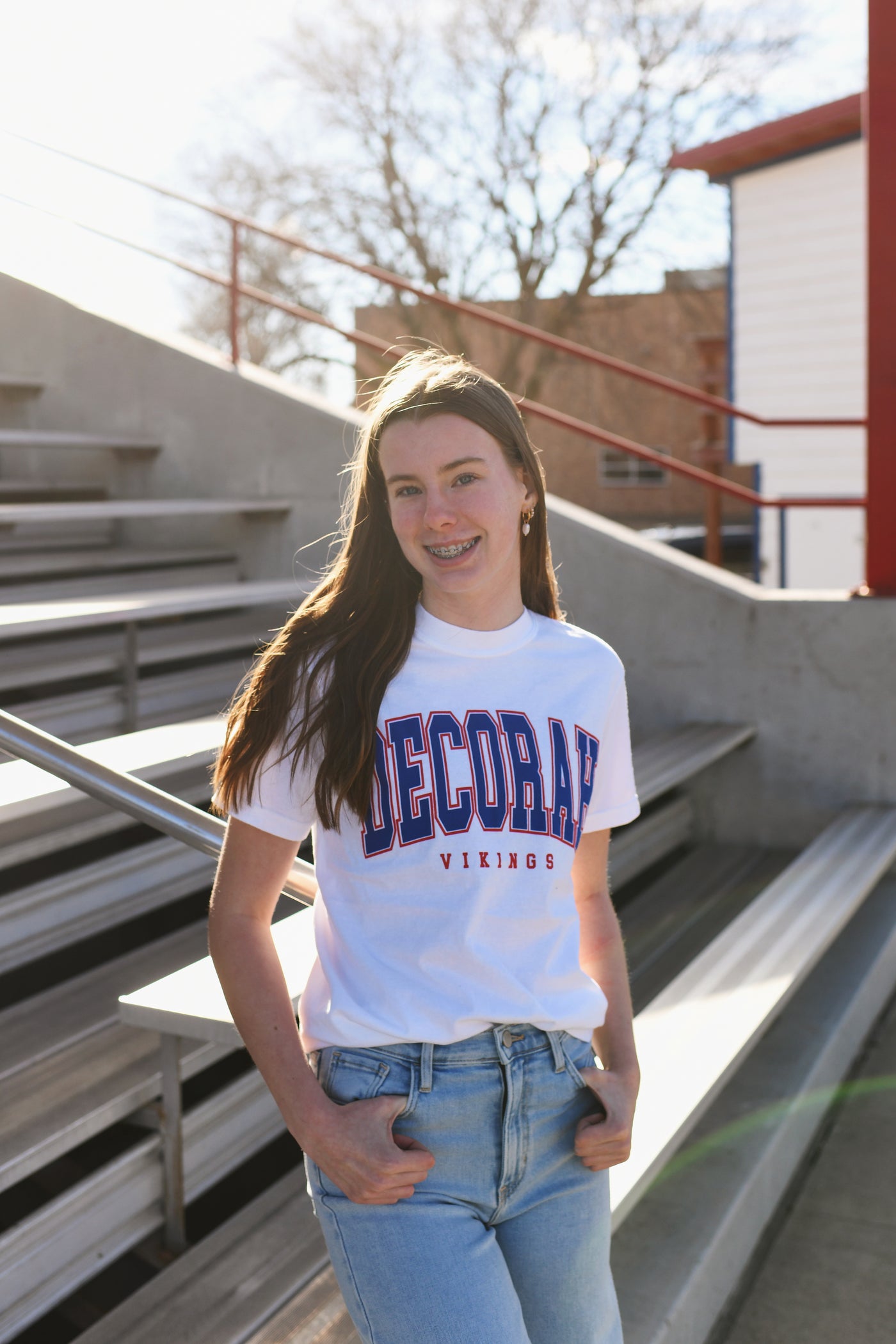 Decorah Vikings Tee-White