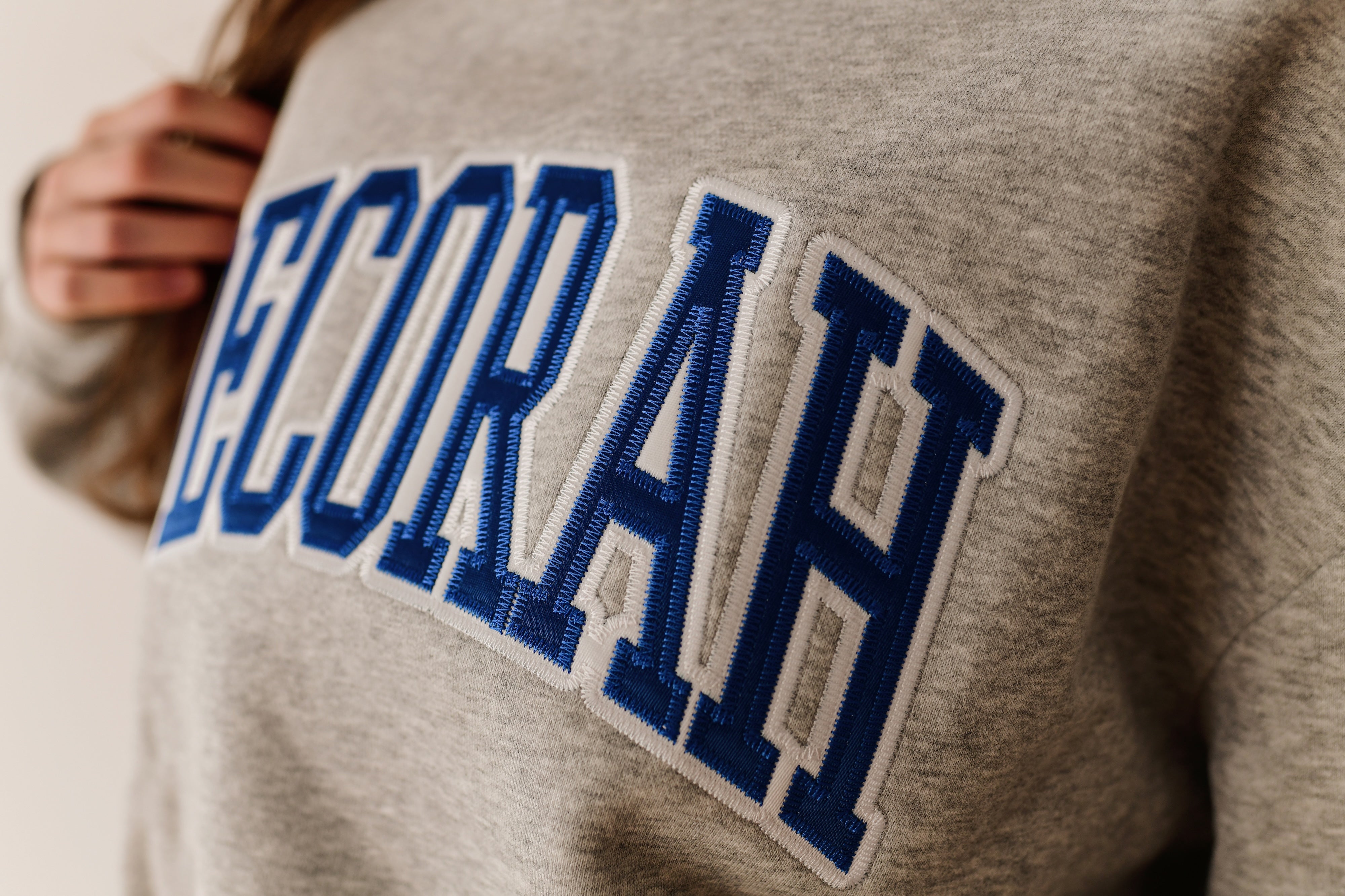 Decorah Embroidered Mock Neck Crew