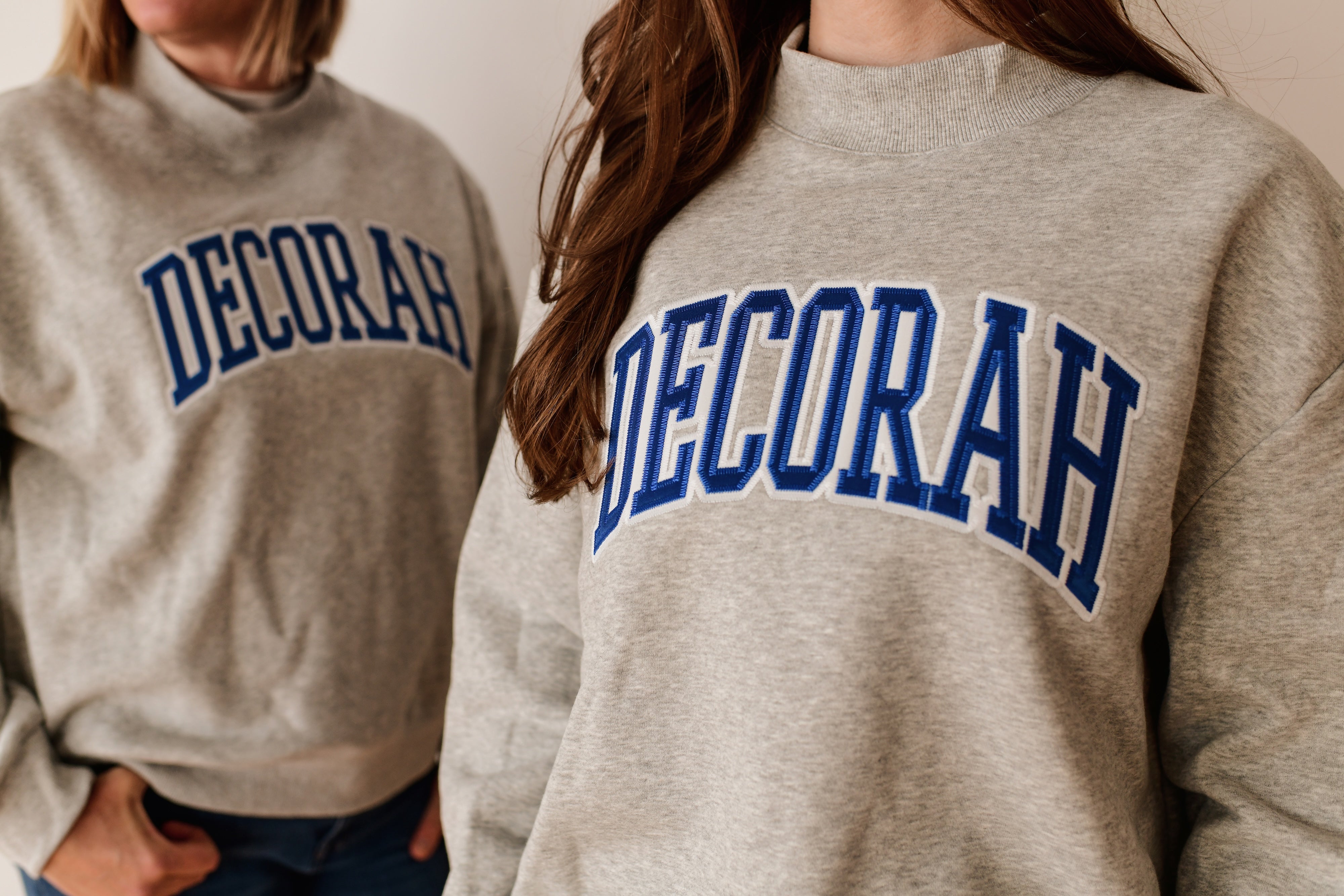 Decorah Embroidered Mock Neck Crew