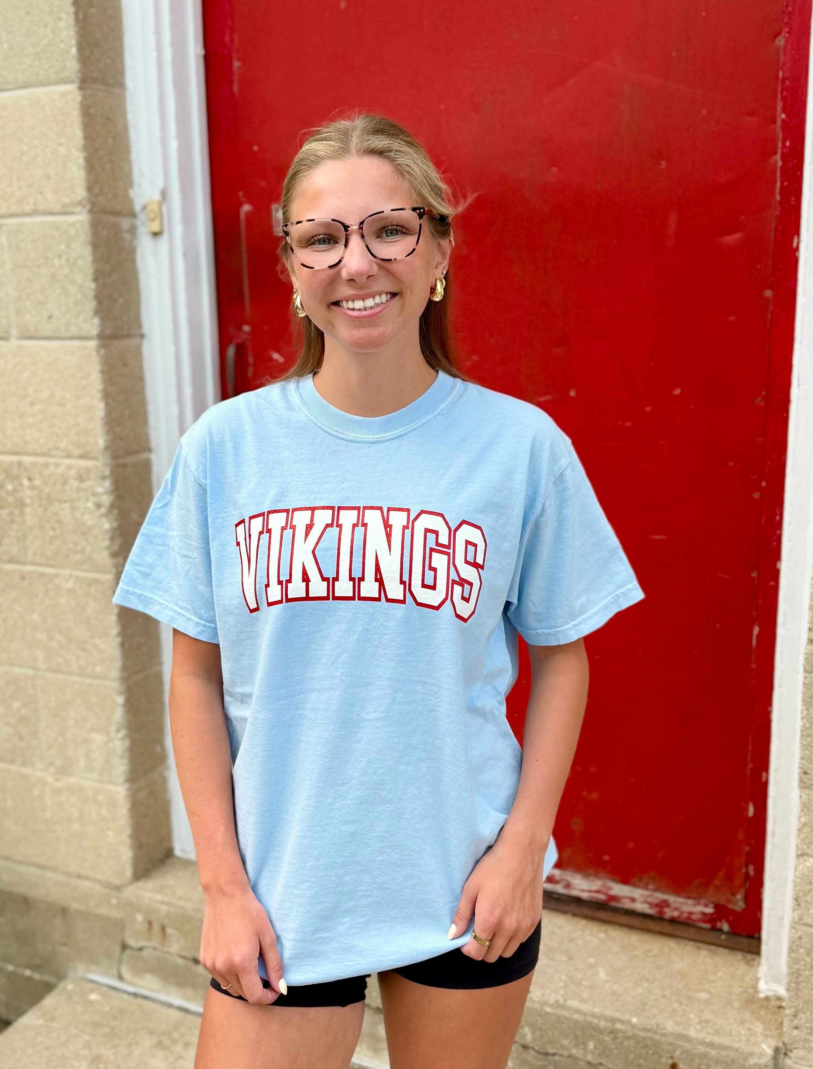 Decorah Vikings Tee-Hydrangea