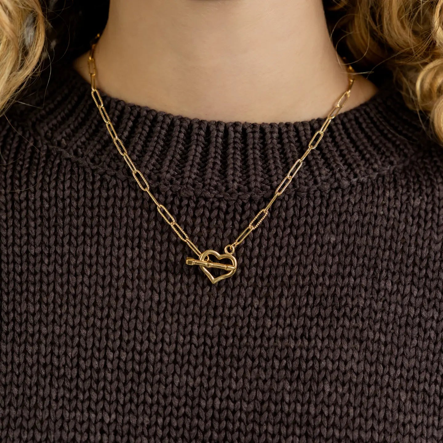 Gold Heart Lock Pendant Necklace | Brenda Grands