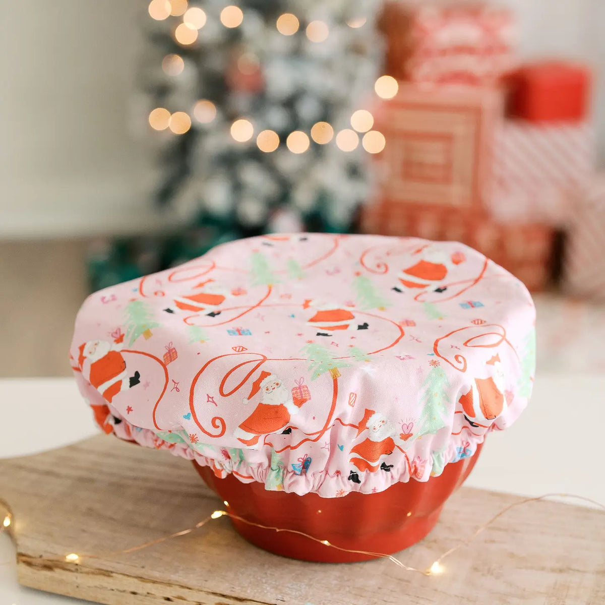 Holly Jolly Santa 10.5" Bowl Cover