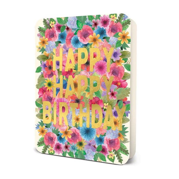 Happy Happy Birthday Greeting Card