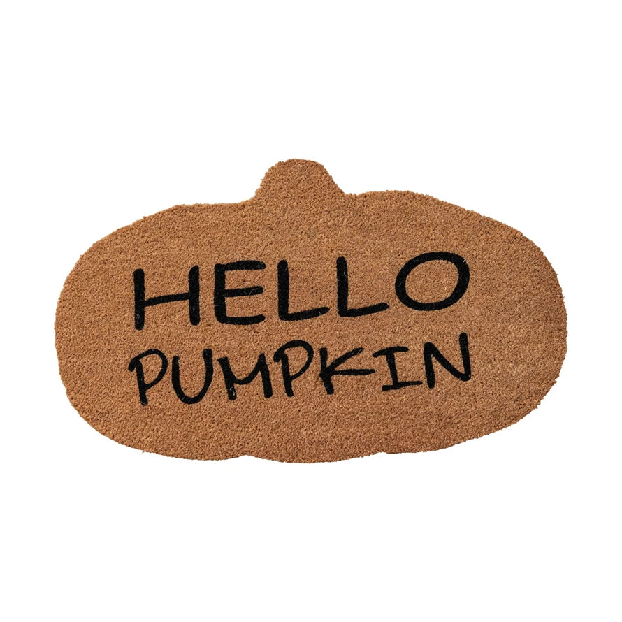 Pumpkin Shaped Door Mat