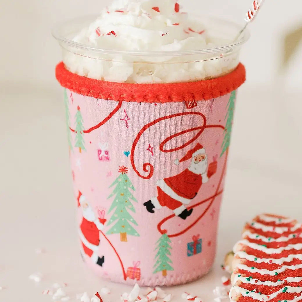 Holly Jolly Santa Drink Sleeve