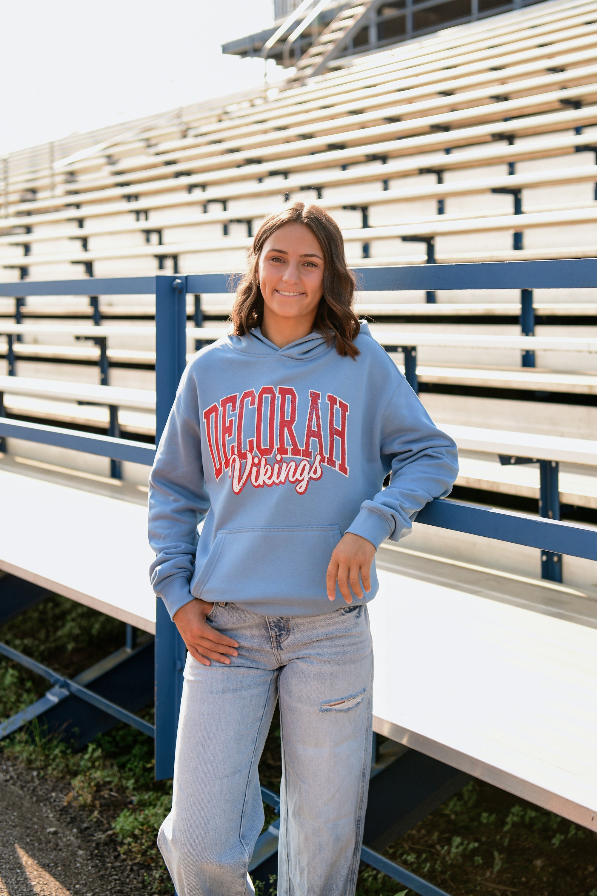Decorah Vikings Hoodie- Carolina Blue