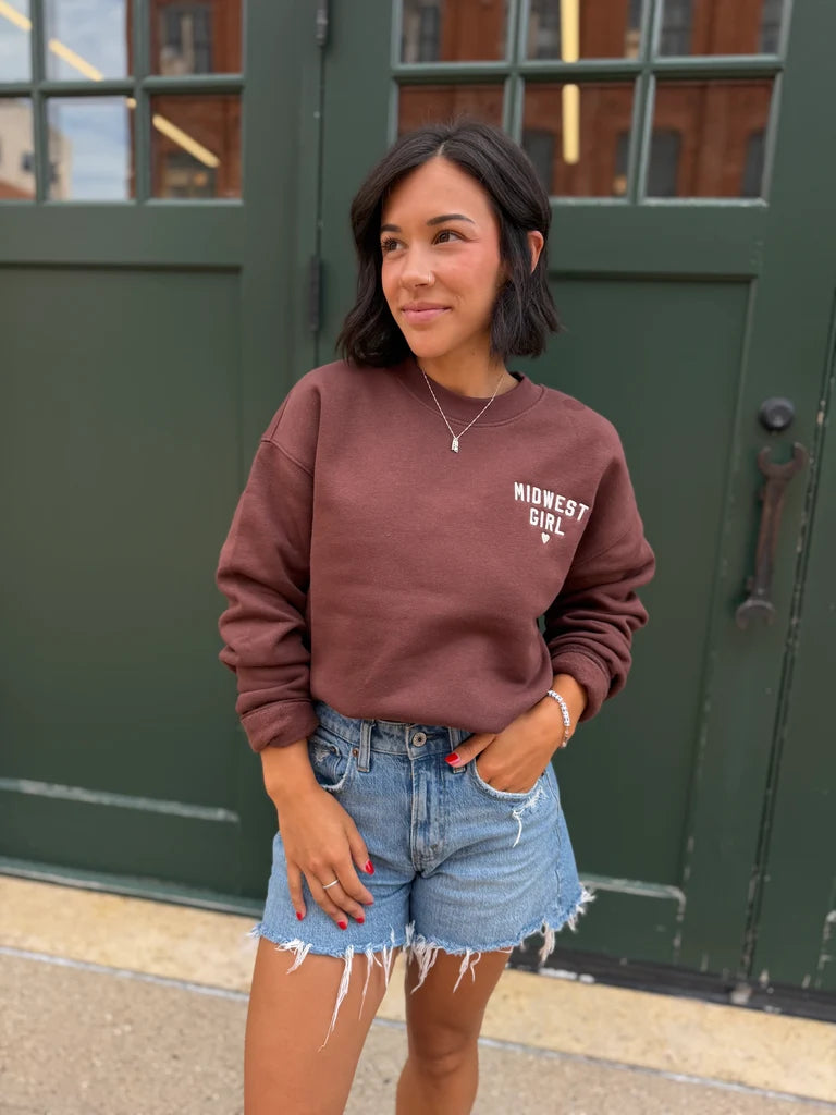 Midwest Girl Crew In Chestnut