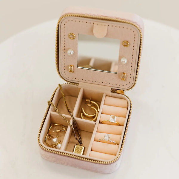 Velvet Travel Jewelry Case
