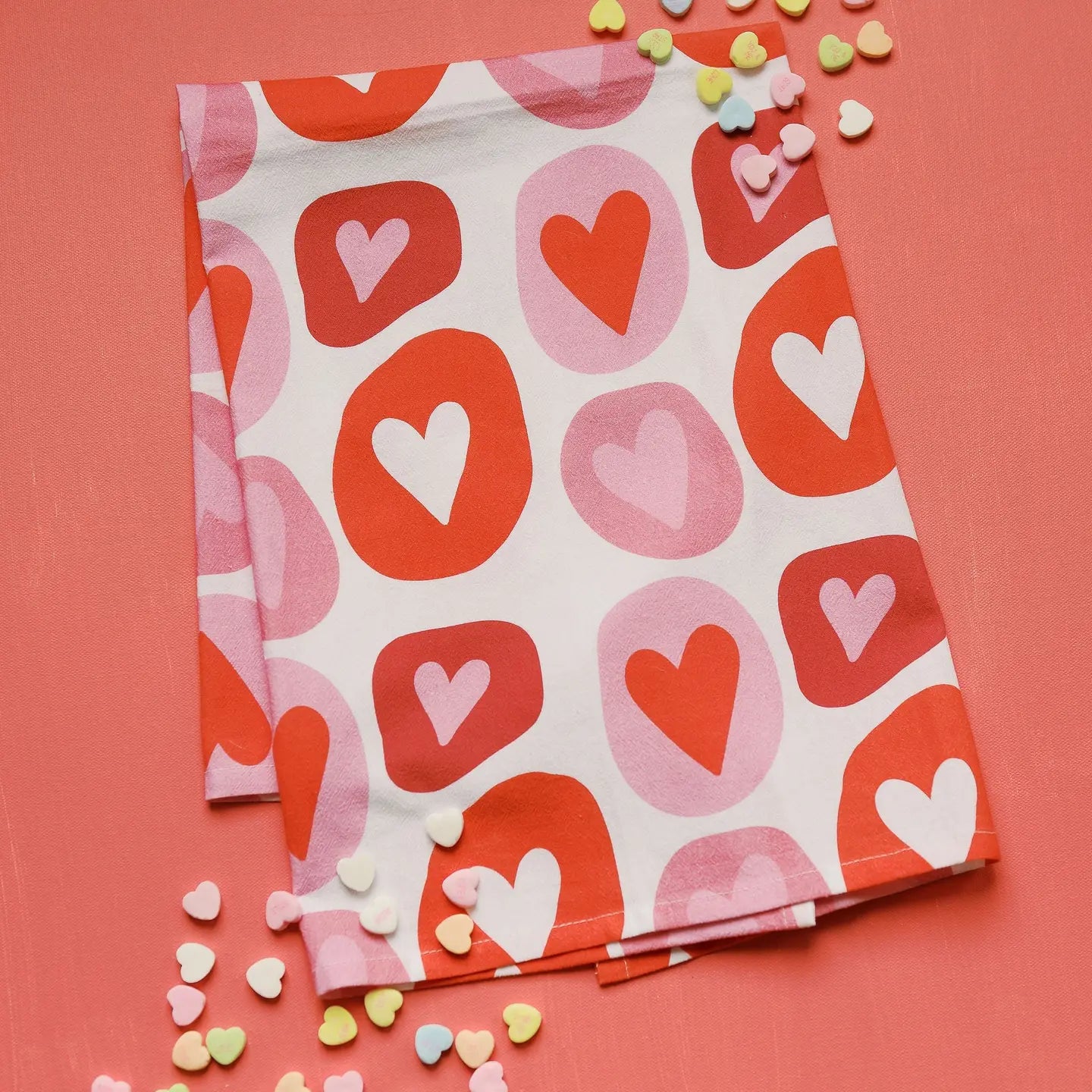 Love You Full Pattern Flour Sack Towel