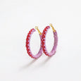 Holly Raffia Hoops