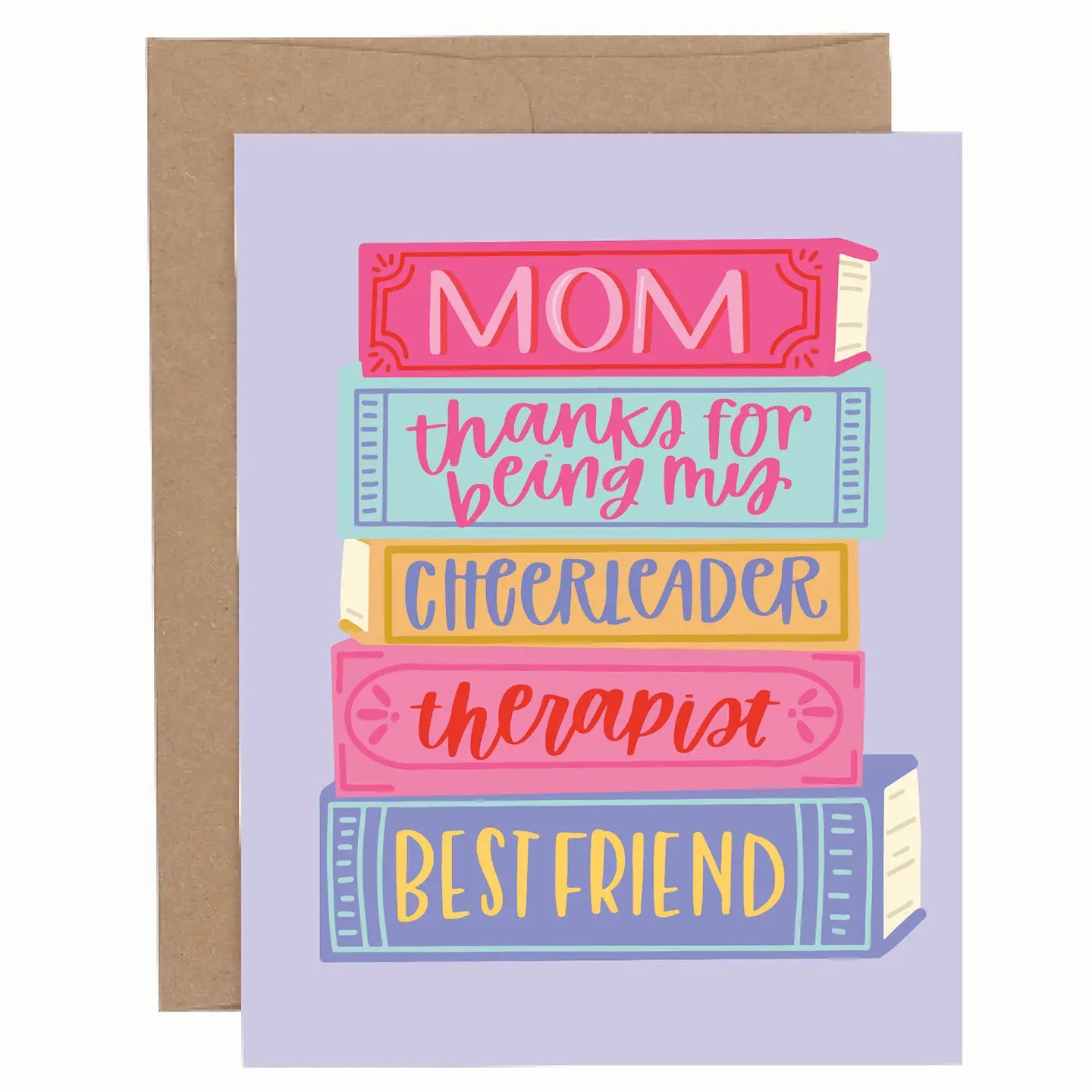 MOM Book Stack Mother's Day Card