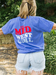 The Midwest Girl Tee in Flo Blue