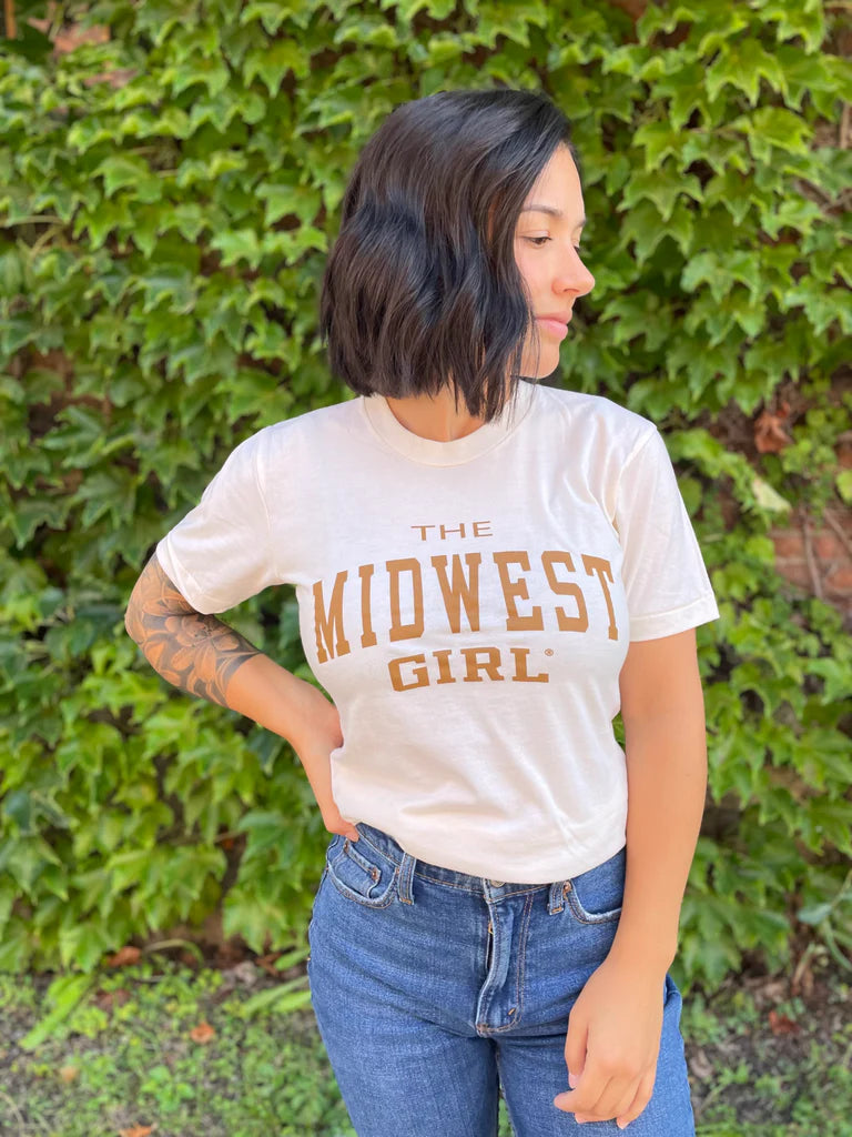 The Midwest Girl Tee in Cream